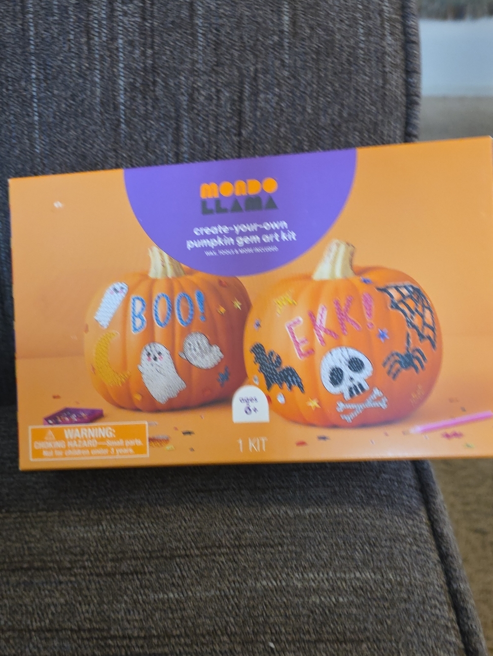 Mondo Llama Orange Pumpkin Crwate Your Own Pumpkin Gem Arr Kit